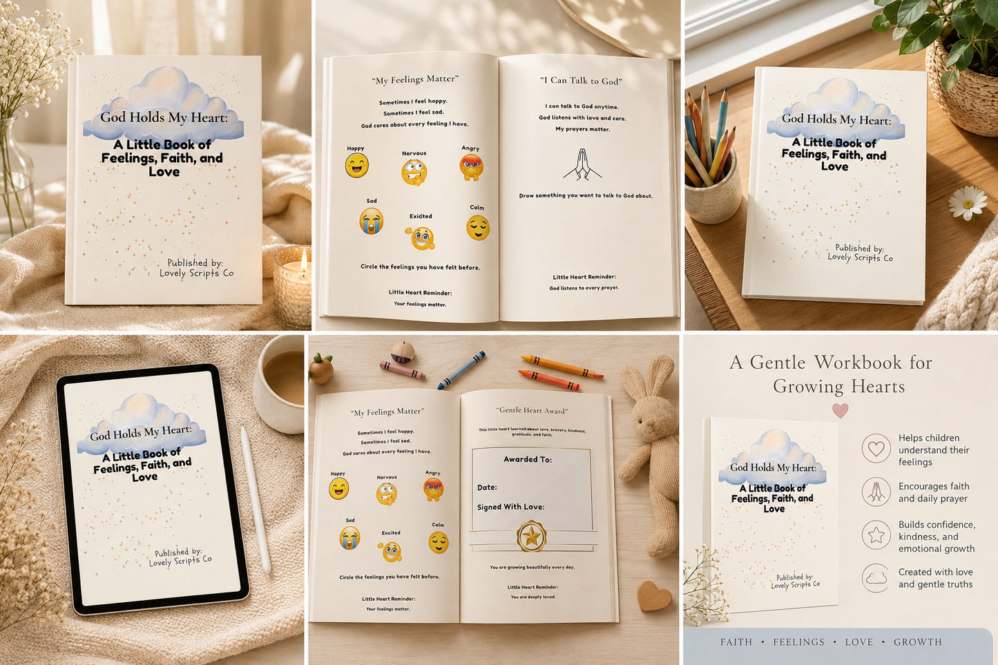 God Holds My Heart: A Preschool Workbook of Feelings, Faith, and Love